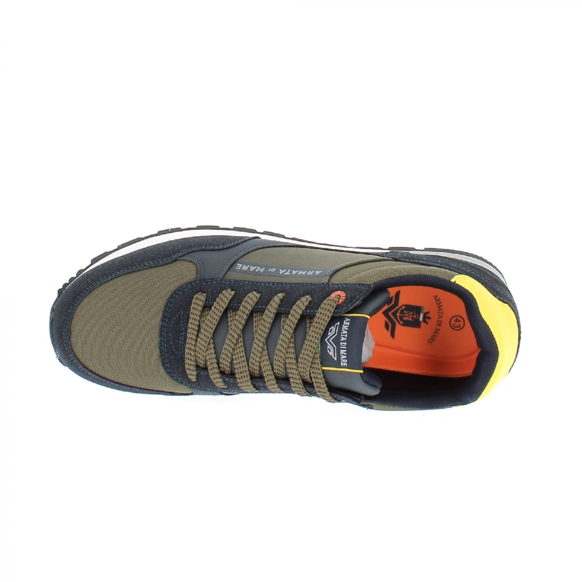 Armata di Mare Scarpe Uomo Sneakers Vintage Running con Soletta Rimovibile in Memory Foam AMU W22N236 Navy Khaki