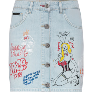 PHILIPP PLEIN Denim Skirt