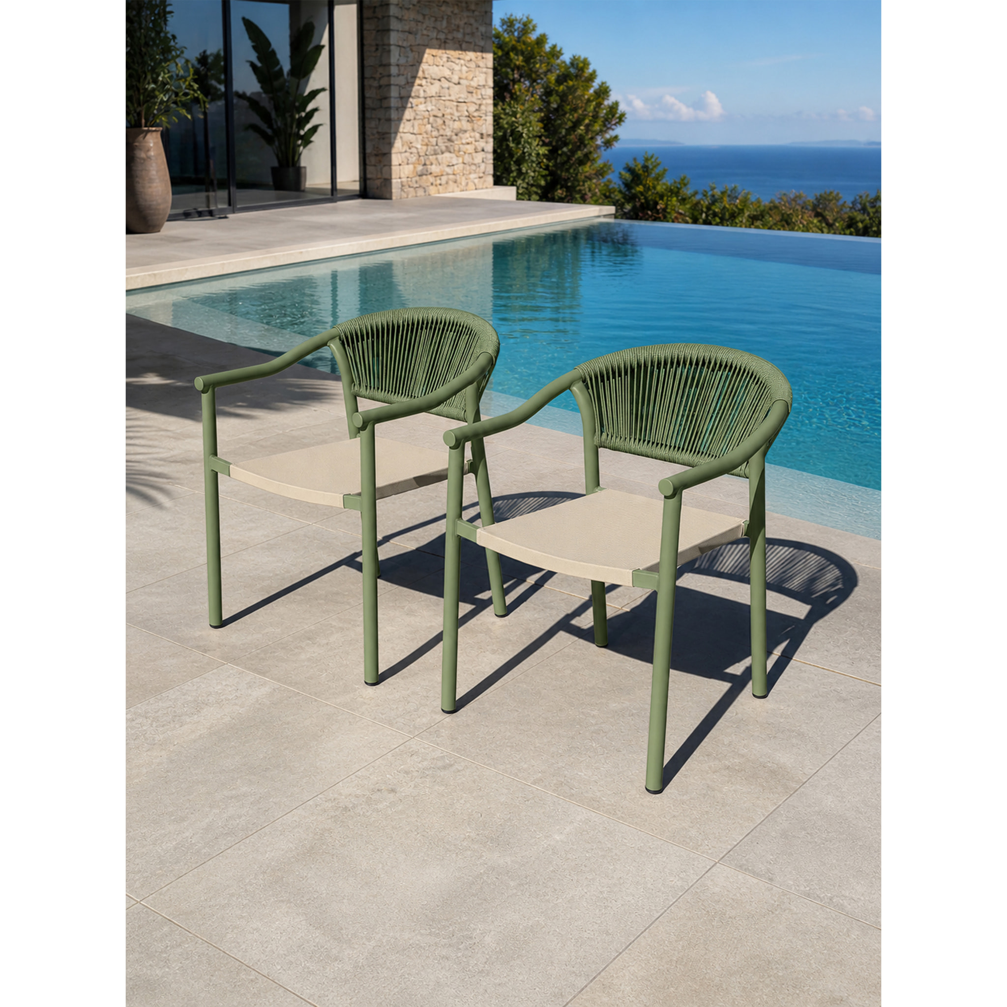 SUMBA - Lot de 2 fauteuils de jardin