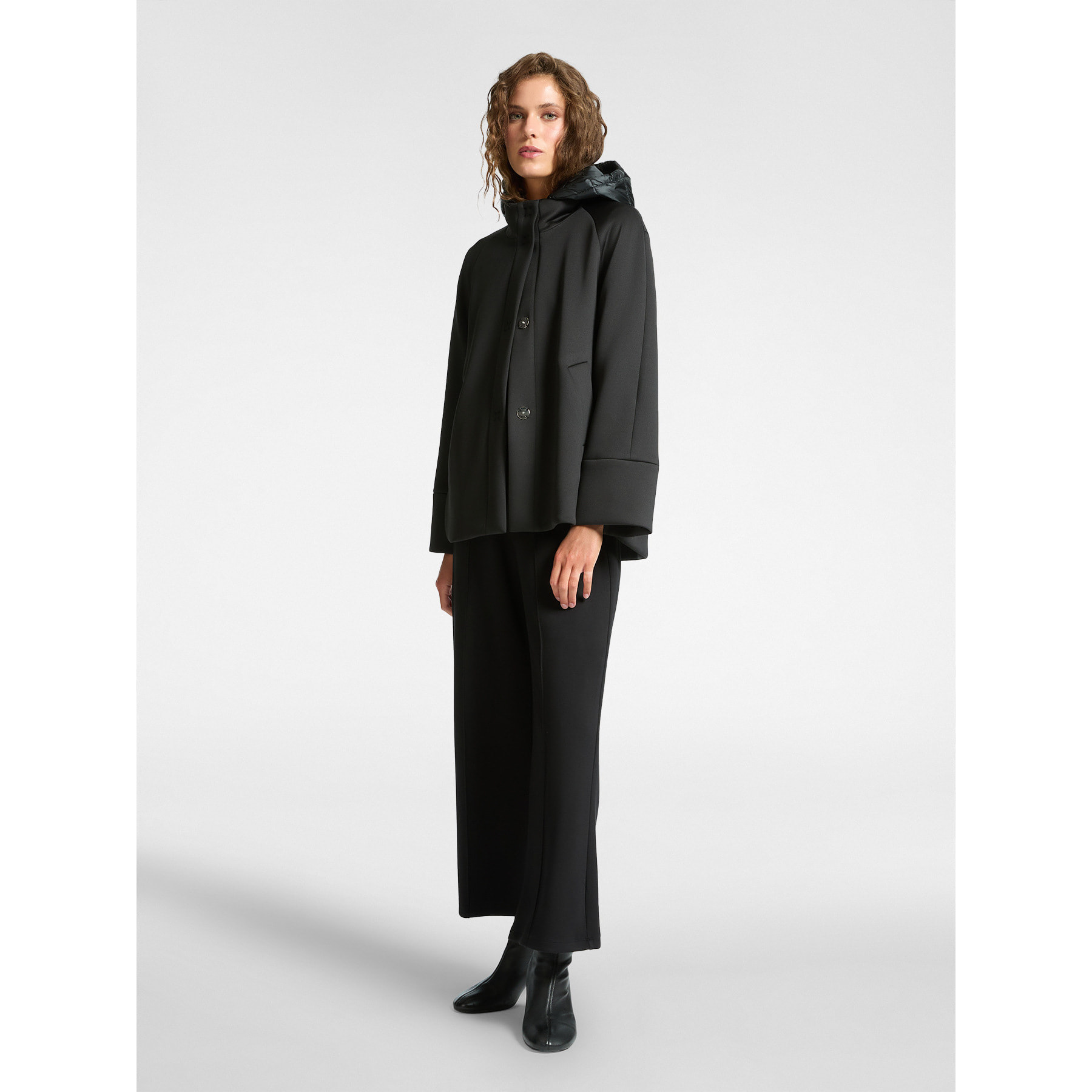 Elena Mirò - Chaquetón de tejido scuba - Negro