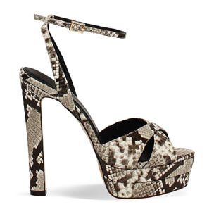 Sandalias beige tacón 13,7 cm