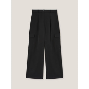 Motivi - Pantalones cargo con pinzas - Negro