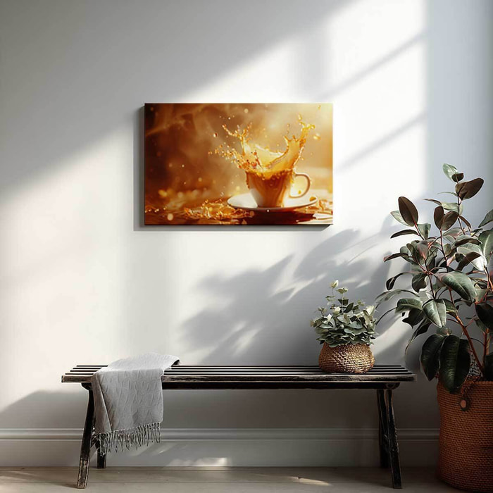 Tableau éclat doré dans une tasse Toile imprimée