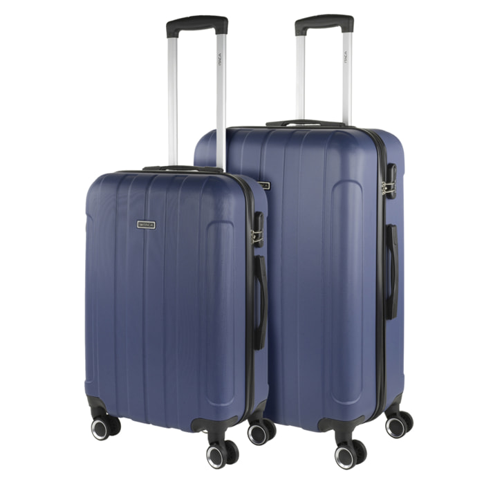 Juego De Maletas Rígidas Abs Itaca Havel Azul Vaquero
