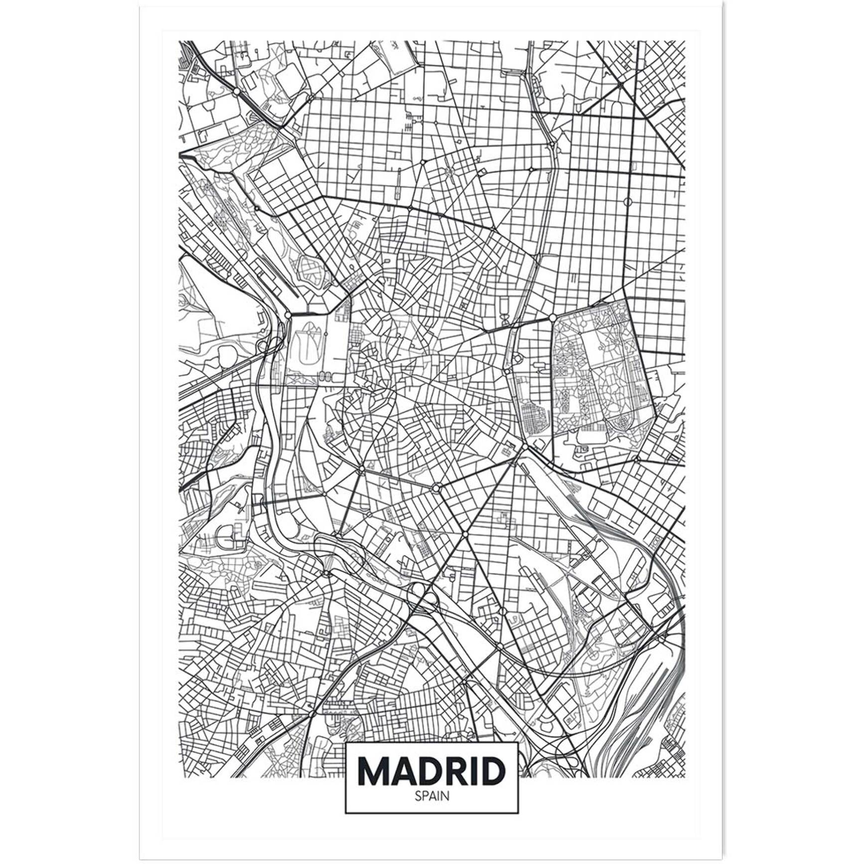 Affiche graphique madrid spain Affiche seule