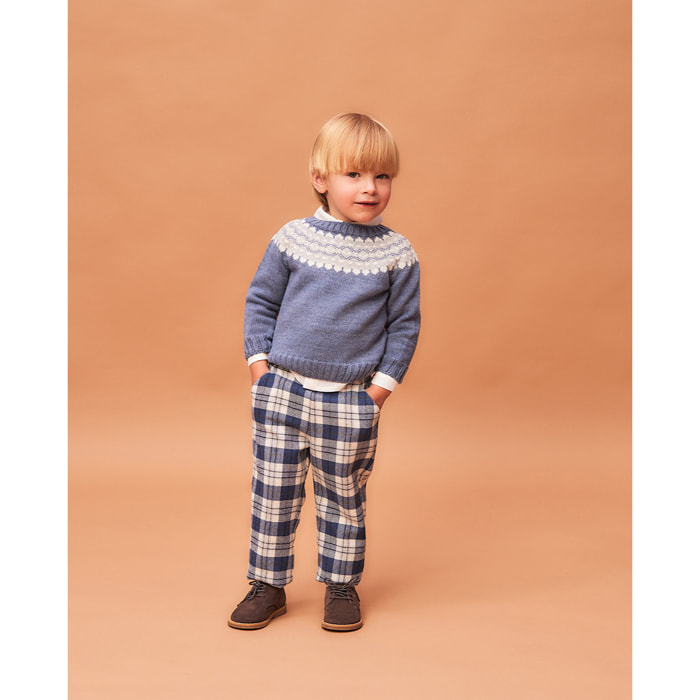 PANTALÓN CUADROS AZUL