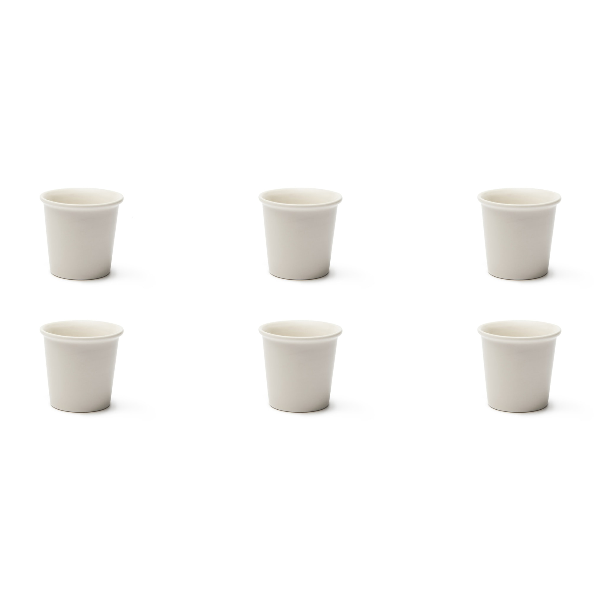 Set 6 Bicchierini Caffè Excelsa – Fashion White, New Bone China Bianco