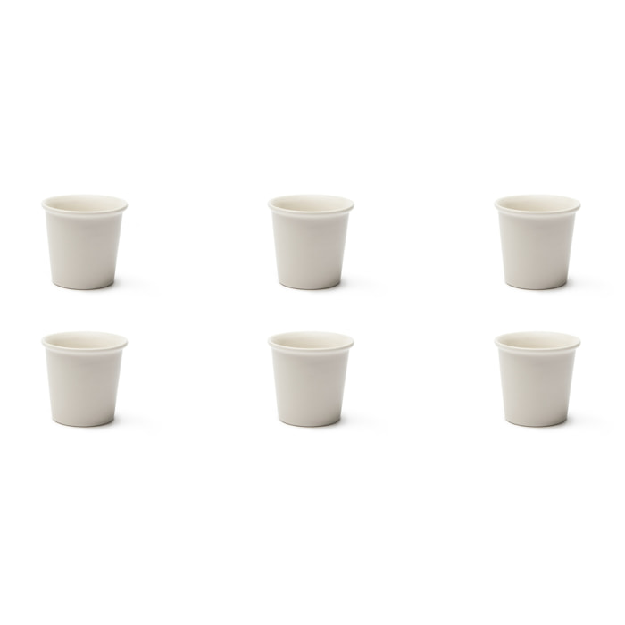 Set 6 Bicchierini Caffè Excelsa – Fashion White, New Bone China Bianco