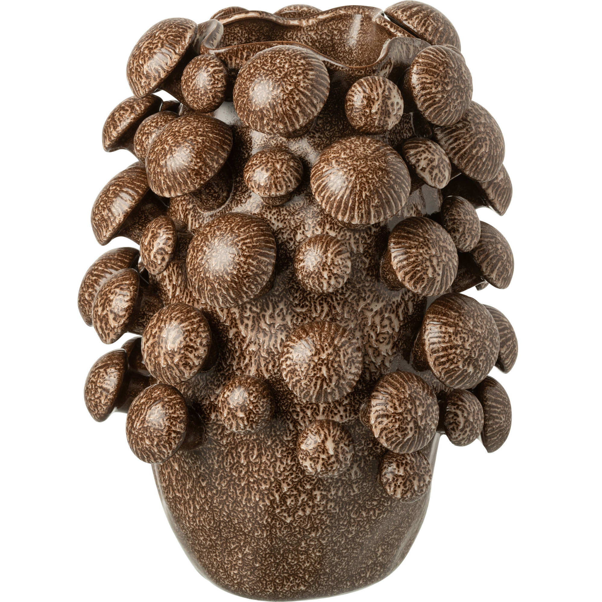 J-Line vase Fungi - céramique - brun - large