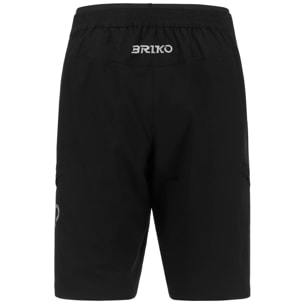 Briko - Pantaloni Corti, Uomo, Nero - Offroad Bermuda