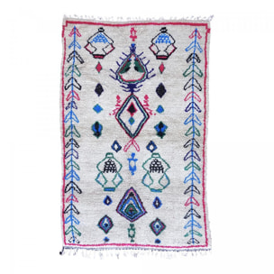 Authentique tapis berbère fait à la main en laine MEJE