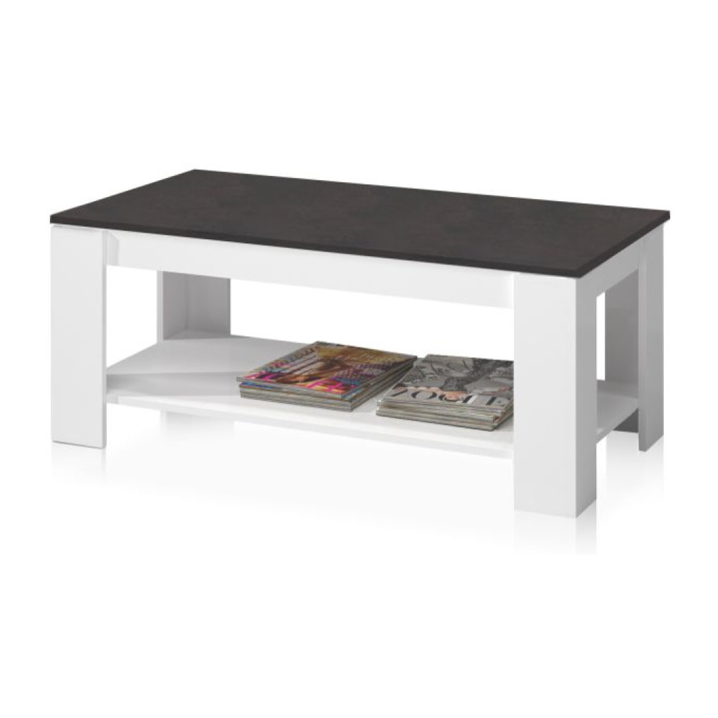 Mesa de centro elevable Ambit Blanco Artik (Blanco Mate) - Óxido