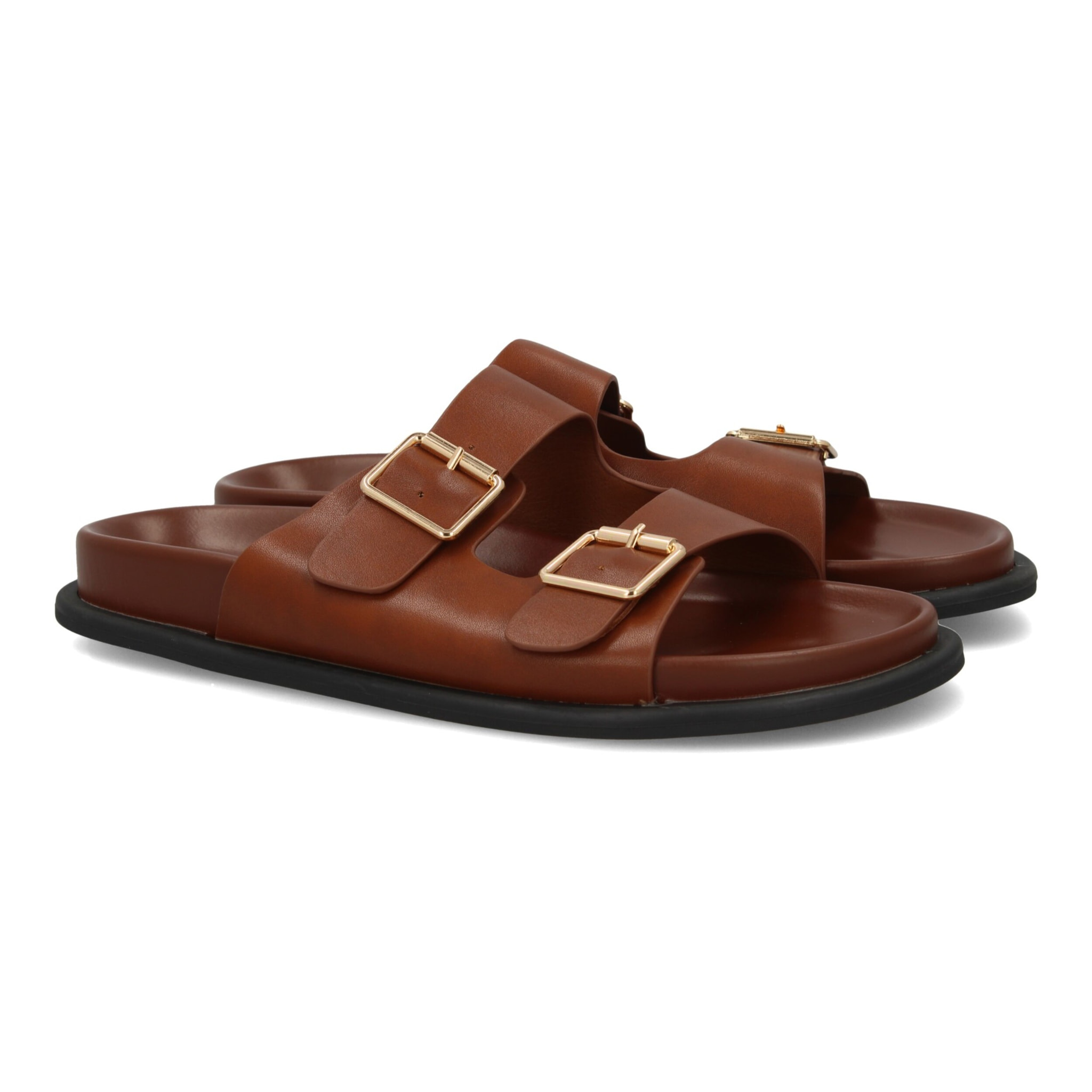 Sandalia hombre cómoda doble hebilla verano
