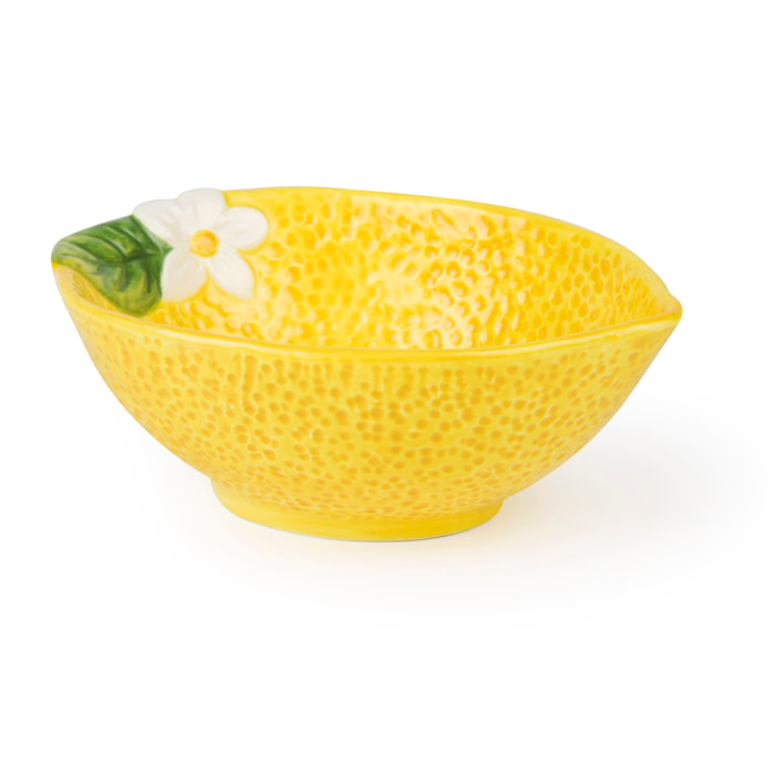 Set de 4 bols Excélsa Amalfi en céramique dolomite, 15 cl, jaune
