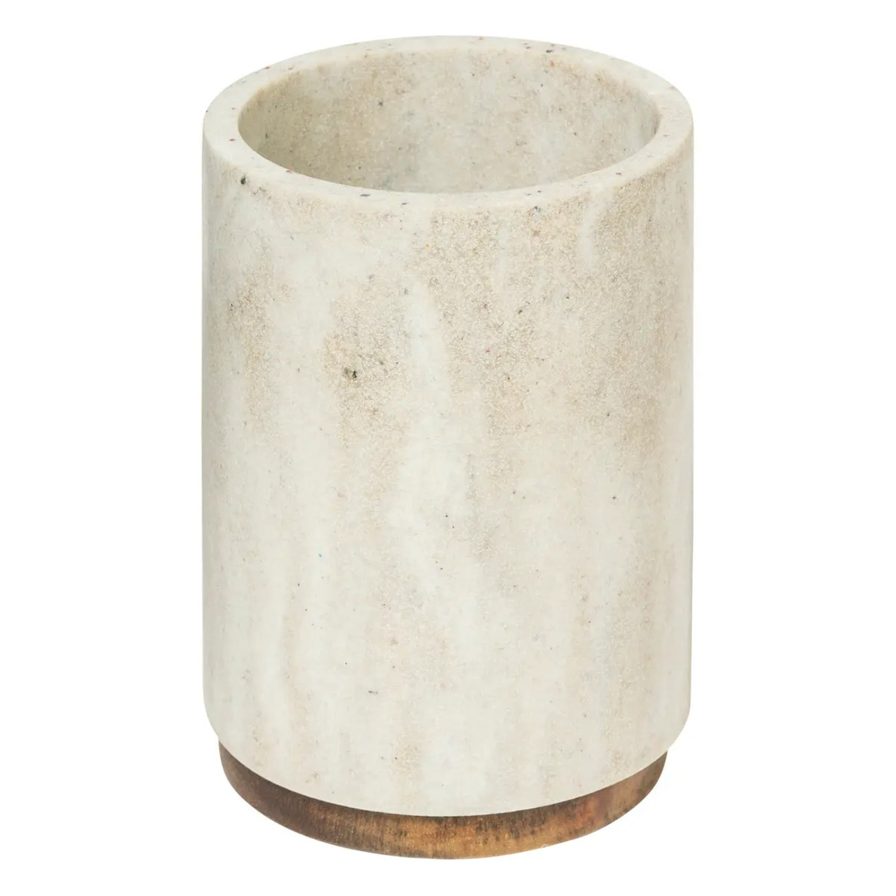 Pot à brosse à dents "Côme" effet travertin