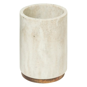 Pot à brosse à dents "Côme" effet travertin