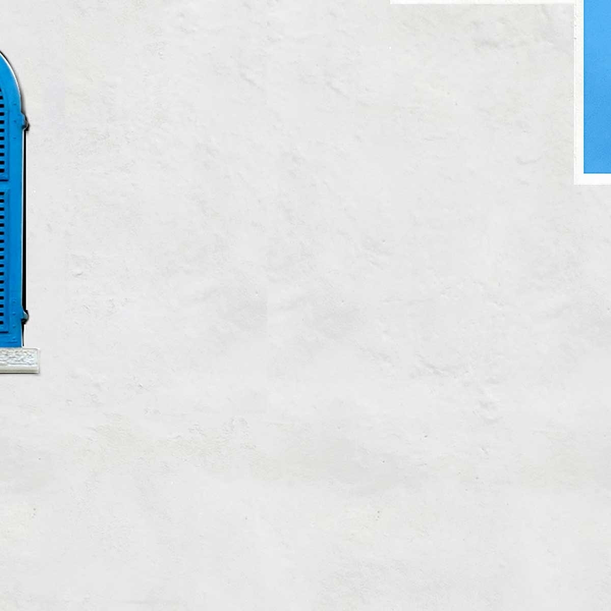 Poster bleu grec Affiche sous cadre noir