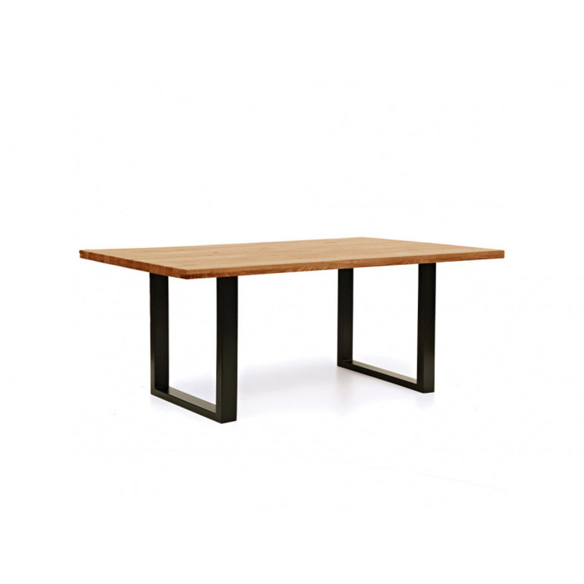 Table de repas en chêne massif avec piètement métal L180cm - QUÉBEC