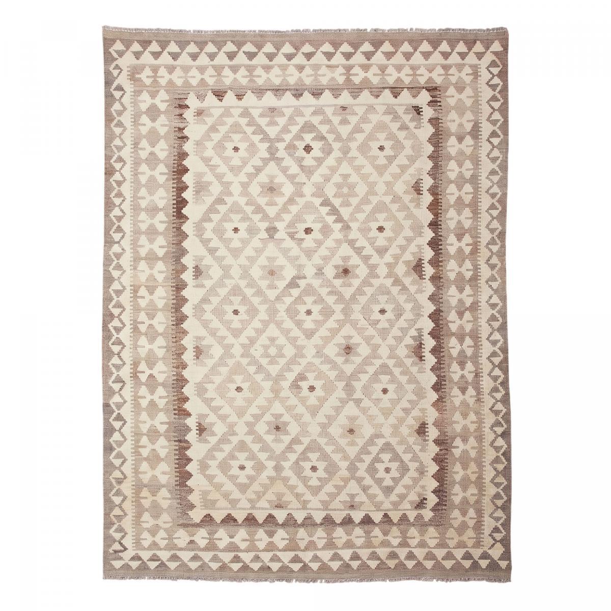 Tapis kilim, motif géométrique artisanal, tissé à plat, VOTUJU