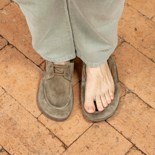 Zapatos N5675 SILK SUEDE TAUPE/ BARE color Taupe