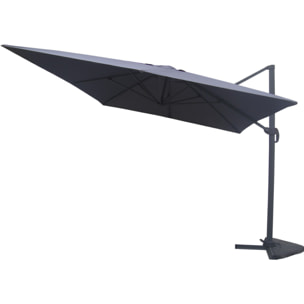 NAVIA Ensemble parasol écru et 4 dalles à lester