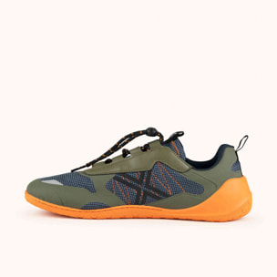 MUNICH FREESTEP 02 Zapatillas Barefoot Estilo Sport Verde y Naranja