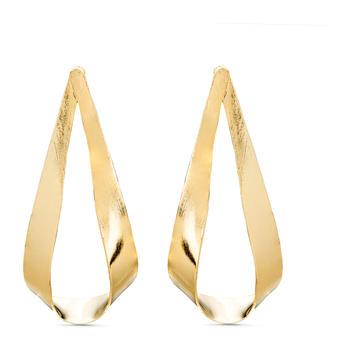 Pendientes acabados en oro amarillo de 18K