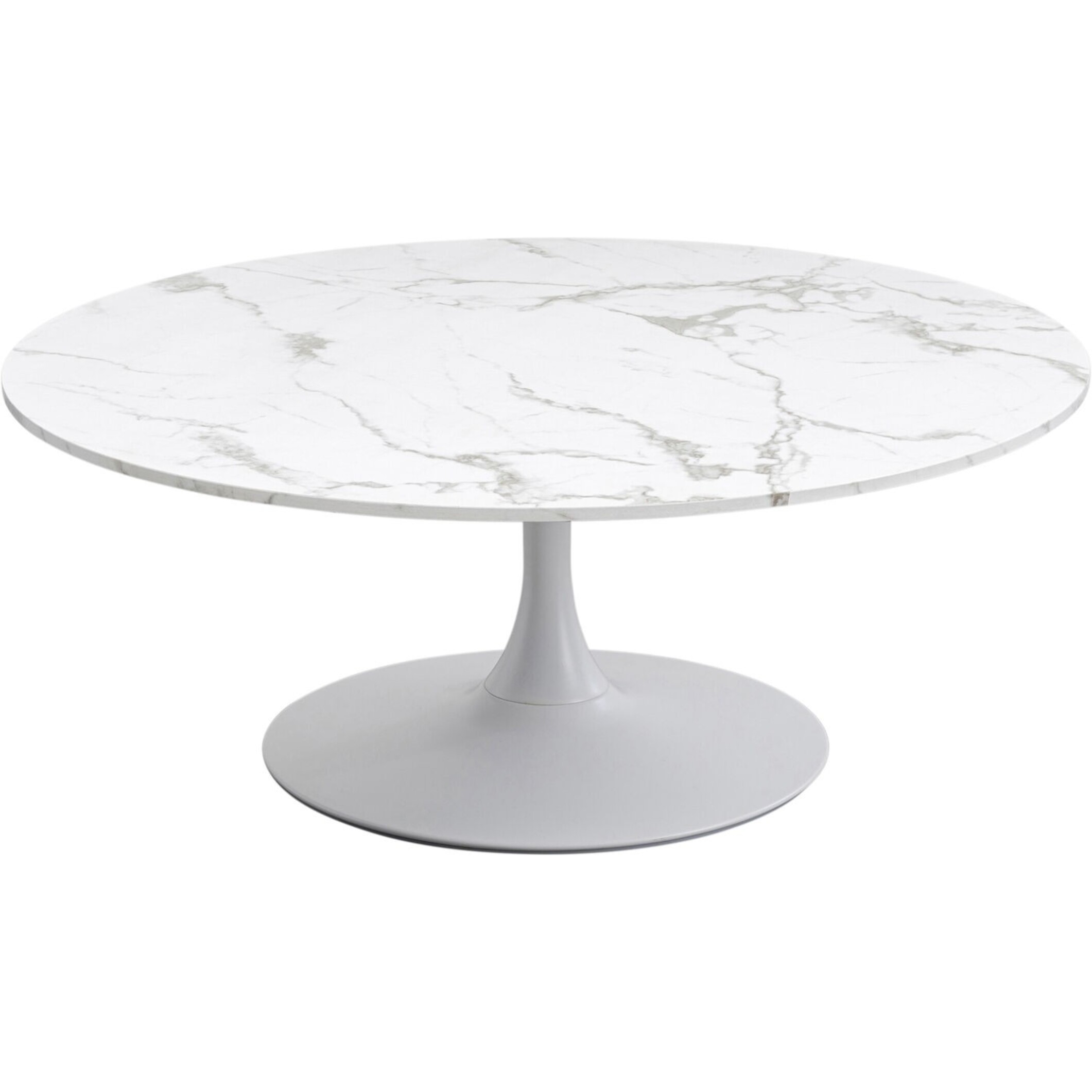 Table basse Schickeria effet marbre blanc 110cm Kare Design