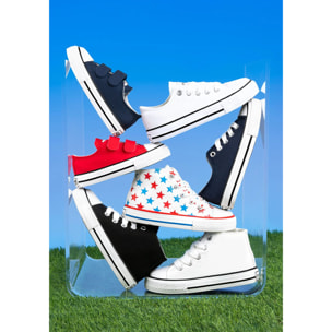 Zapatillas altas básicas unisex de lona blancas