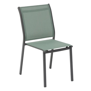 Chaise "Essentia" empilable vert olive & graphite