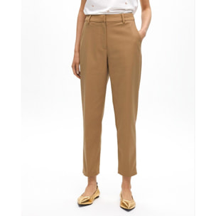 Pantaloni chino con elastico logato e strass