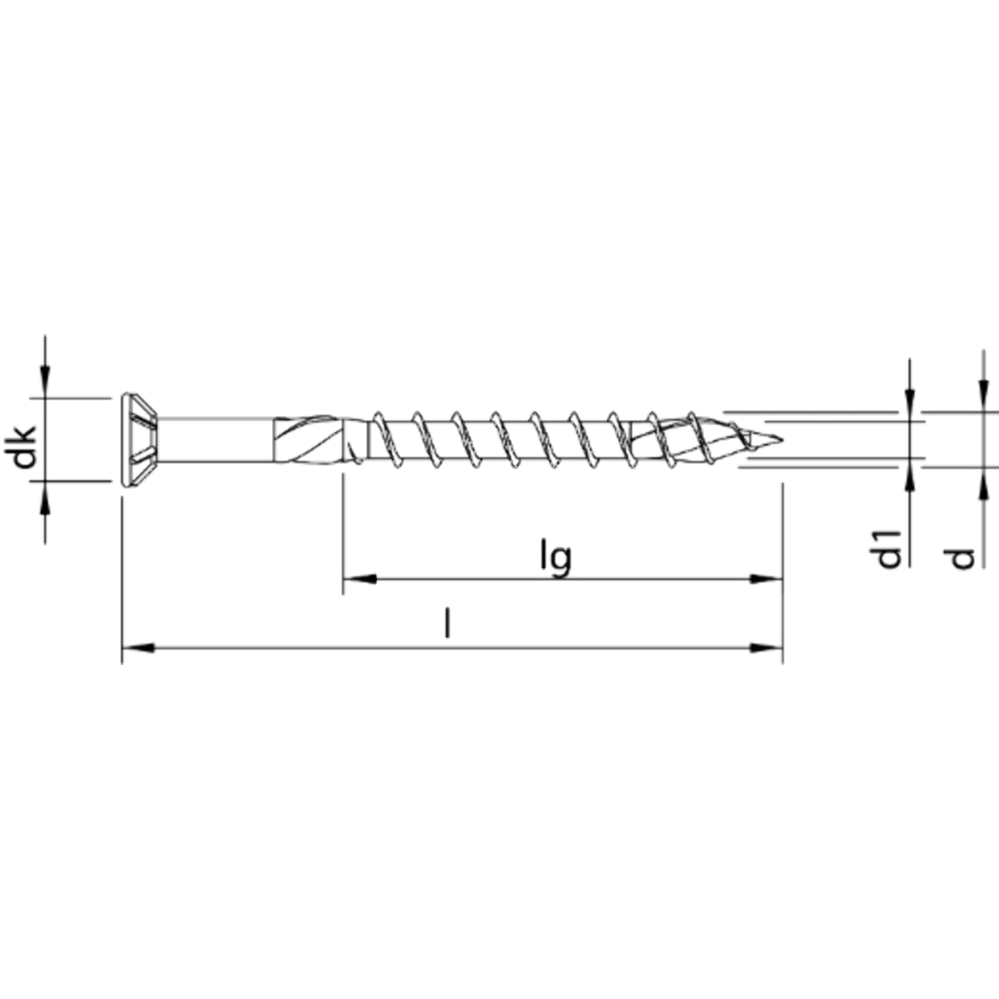 Vis HECO-Topix-Plus Inox pour terrasse - Ø5x40mm - Tête Fraisée bombée - Filetage sous tête - T20 - Boite de 200 - 61741