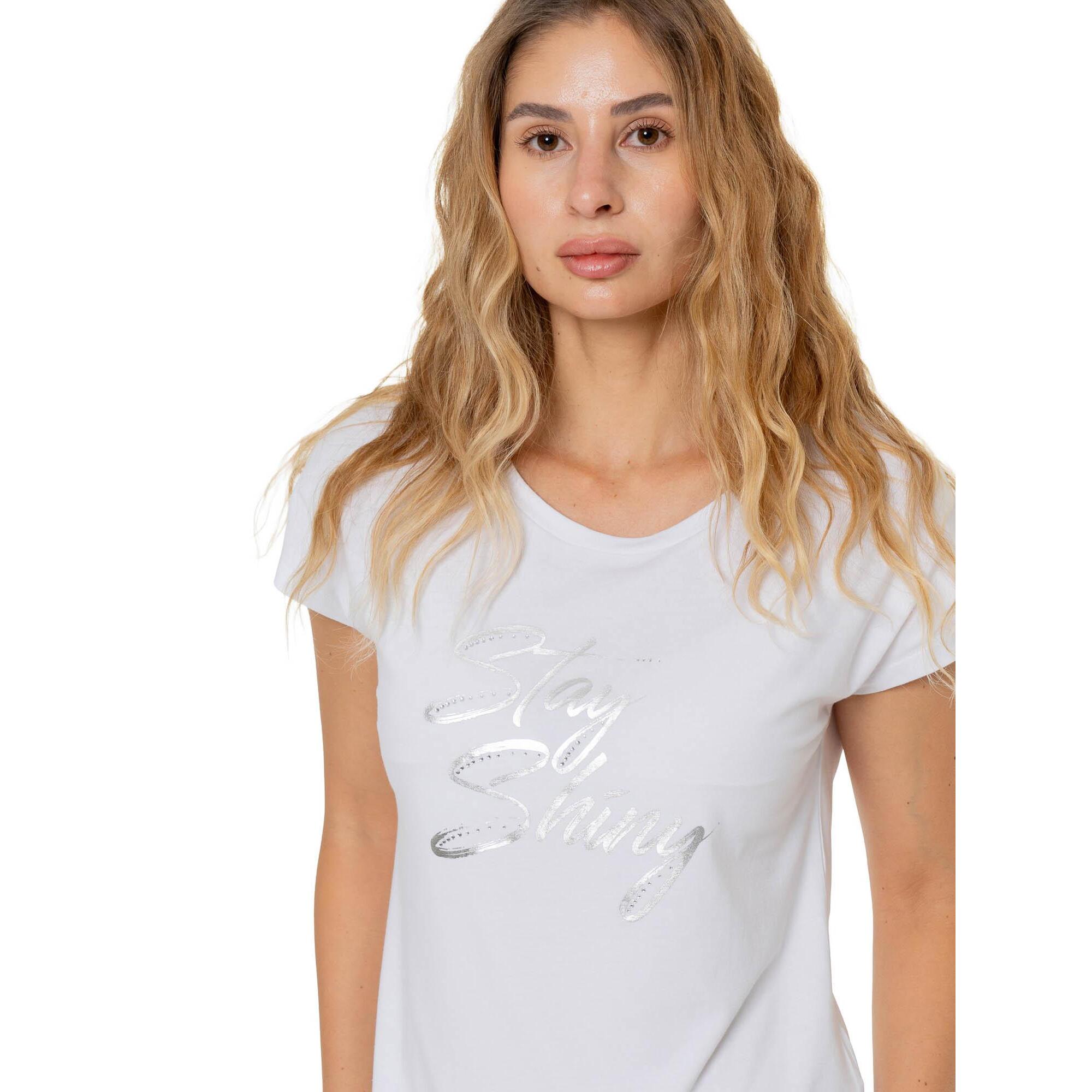 Camiseta elegante de manga corta para mujer