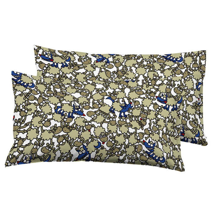 Fundas de almohada 50x75 (2) cm Kukuxumusu Escondido Mix