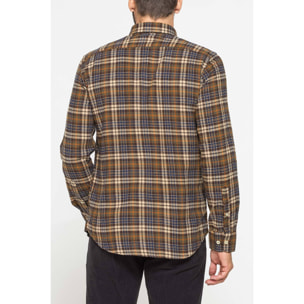 CAMICIA FANTASIA TINTO FILO IN FLANELLA LEGGERA