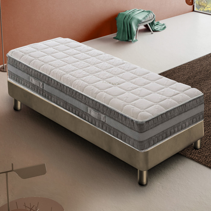 Materasso 70x200 in Memory Foam - 3 Strati - Altezza 22 cm - 7 Zone - Rivestimento Sfoderabile