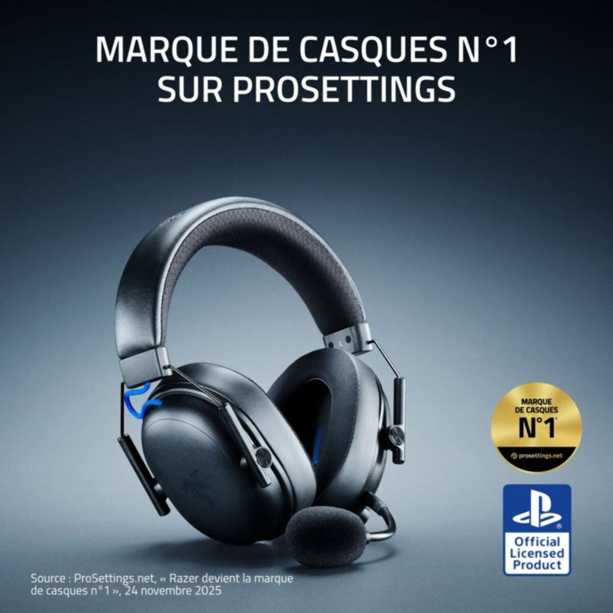 Casque gamer RAZER BLACKSHARK V3 PLAYSTATION NOIR