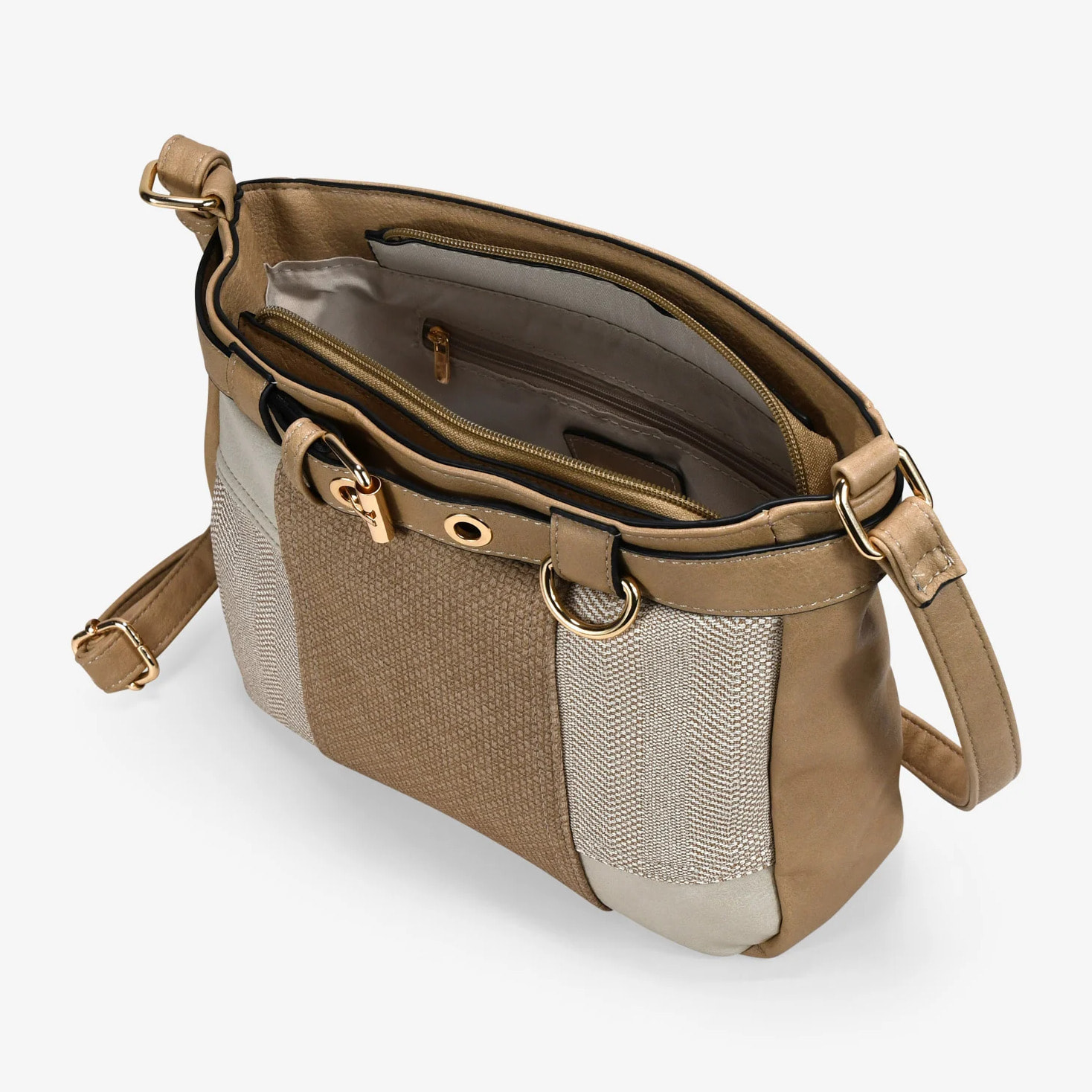 Bolso bandolera tostado vintage con cinturón