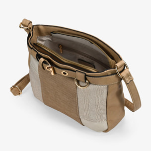 Bolso bandolera tostado vintage con cinturón