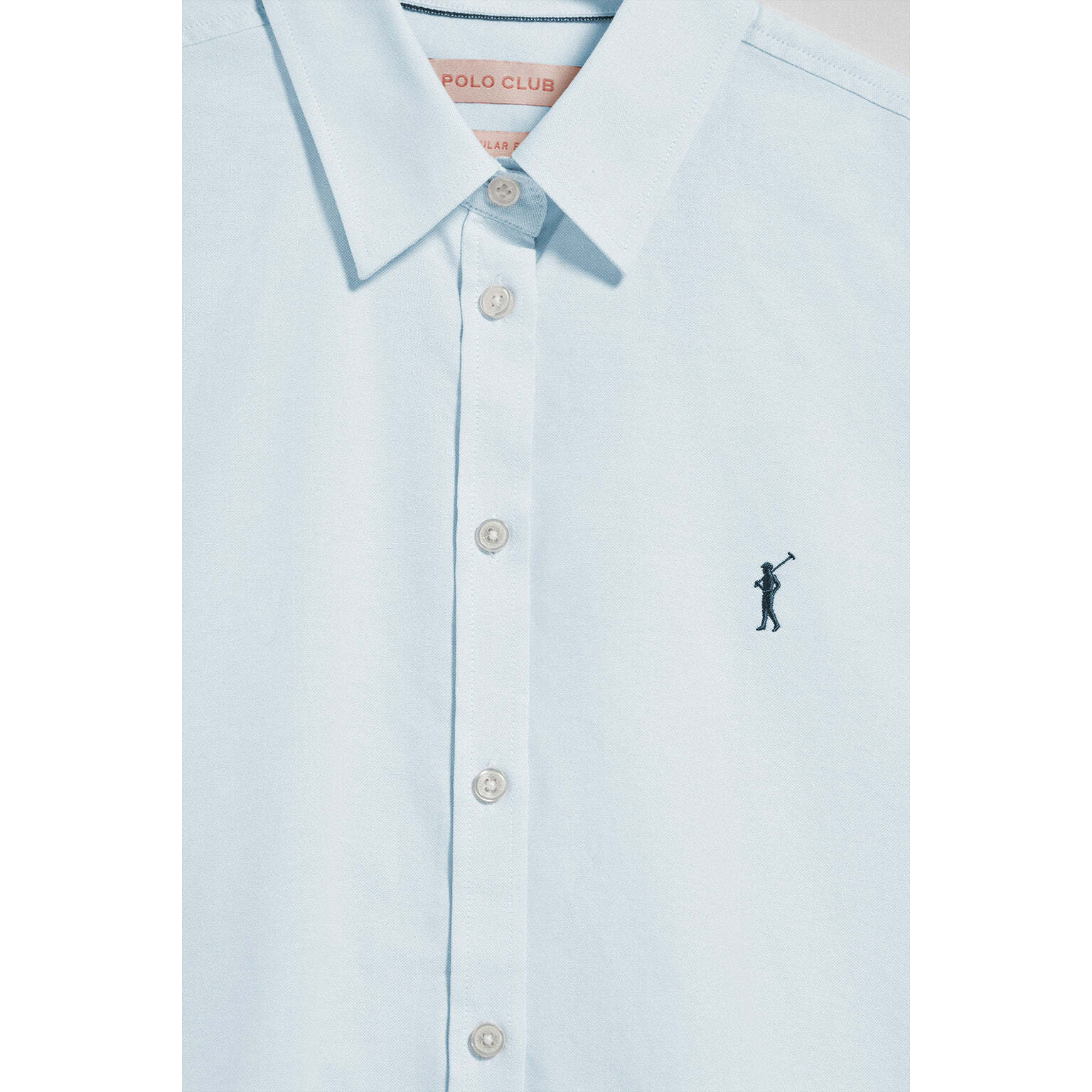 Camisa oxford azul cielo con logo bordado Rigby Go
