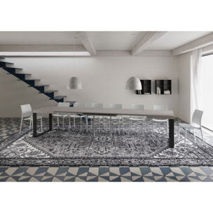 Tavolo allungabile 90x140/400 cm Tecno cashmere gambe antracite