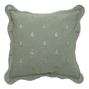 Coussin Mona carré 55x55cm vert