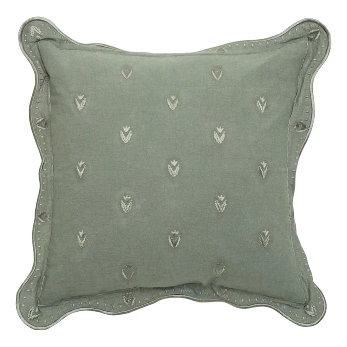 Coussin Mona carré 55x55cm vert