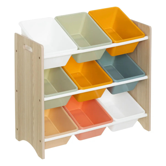 Meuble rangement enfant "Iduna" 60x64cm multicolore