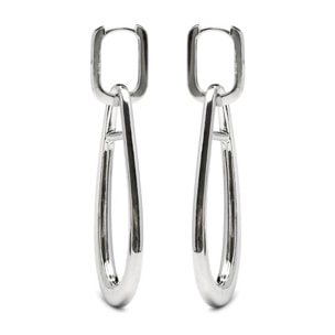 Pendientes Lux by Lux acabadoss en rodio