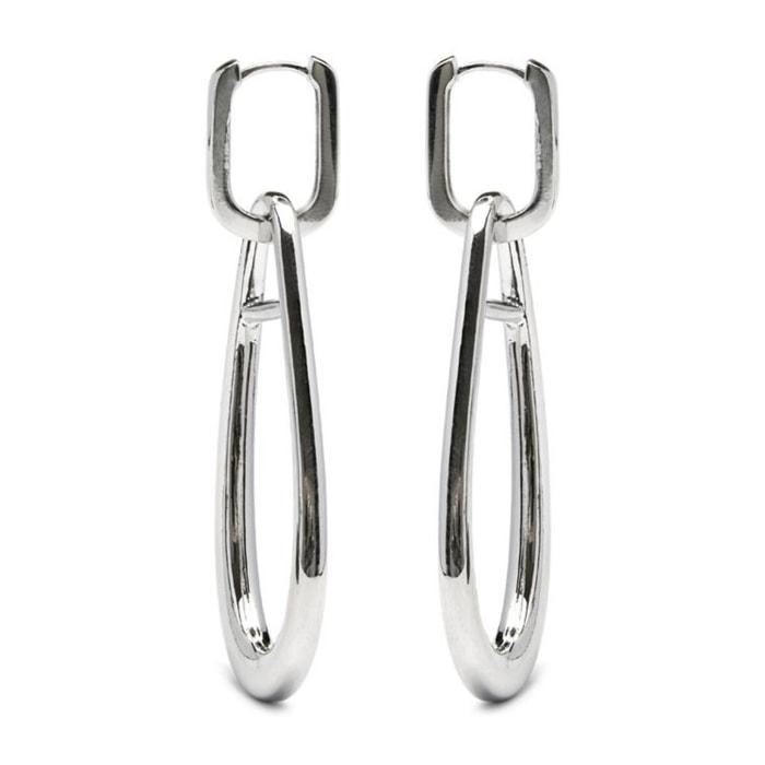 Pendientes Lux by Lux acabadoss en rodio