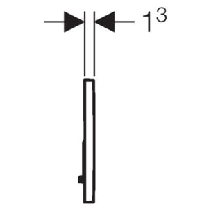 Sigma01 Plaque de déclenchement double touche, Chrome mat (Sigma01-E)