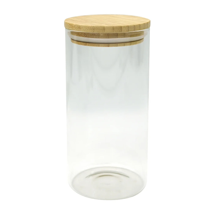 Boîte de conservation en verre avec couvercle en Bambou Fackelmann Nature