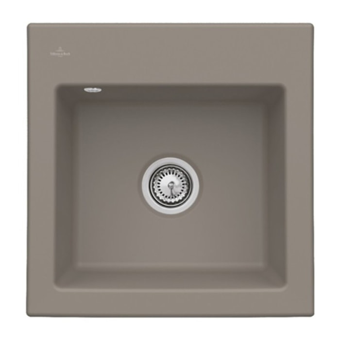 Evier Subway 50 S 52,5 x 51 cm sans egouttoir Timber CeramicPlus avec vidage manuel