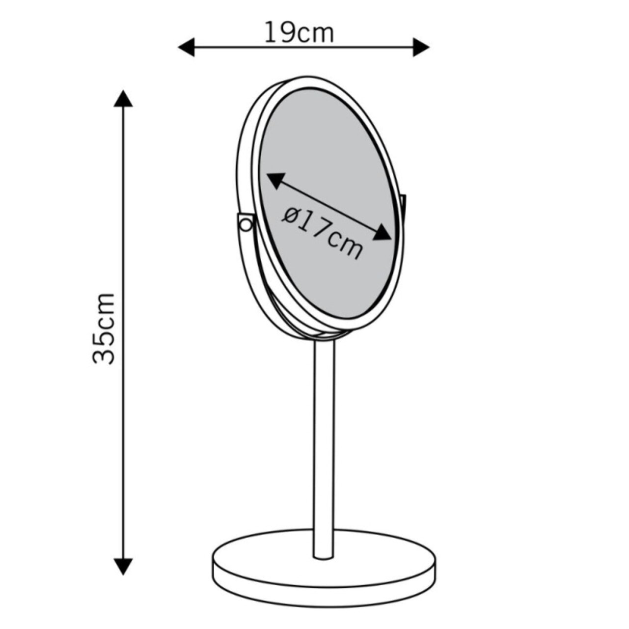 Miroir grossissant 5x DEBLANCH à poser chromé